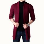 2026 Spring/Autumn New Cross-border Long Knit Cardigan Men's Fashion Casual Pocket Men's Sweater Top Outerwear - Image 4