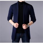 2026 Spring/Autumn New Cross-border Long Knit Cardigan Men's Fashion Casual Pocket Men's Sweater Top Outerwear - Image 2