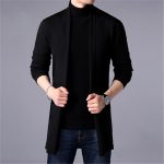 2026 Spring/Autumn New Cross-border Long Knit Cardigan Men's Fashion Casual Pocket Men's Sweater Top Outerwear - Image 3