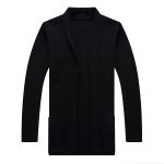 2026 Spring/Autumn New Cross-border Long Knit Cardigan Men's Fashion Casual Pocket Men's Sweater Top Outerwear - Image 5
