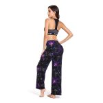 European and American women's comfortable pajamas, soft and comfortable casual pants, drawstring elastic waist wide-leg yoga palazzo - Image 3