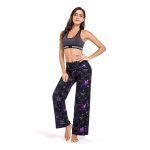 European and American women's comfortable pajamas, soft and comfortable casual pants, drawstring elastic waist wide-leg yoga palazzo - Image 2
