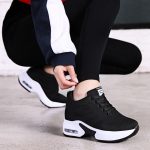 Shoe factory wholesale spring soft bottom mesh breathable inner height increase women's shoes sports running shoes platform shoes summer casual shoes