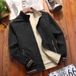 Cross-border jacket men's spring and autumn new men's reversible stand-up collar casual jacket youth trend men's jacket TK model - Image 3