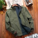 Cross-border jacket men's spring and autumn new men's reversible stand-up collar casual jacket youth trend men's jacket TK model - Image 2