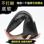 Work shoes for women, autumn and winter singles, soft leather and soft soles, flat black small leather shoes, professional chunky heels, mid-heel women's shoes - Image 2