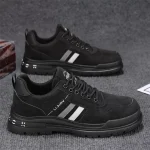 Labor protection board shoes, shoes, men's shoes, spring and autumn construction site casual shoes, work anti-slip workwear, 2025 new wear-resistant black - Image 4