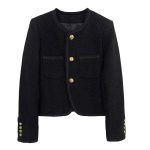 Tweed black suit small fragrant jacket women's autumn and winter new temperament high-end top women - Image 5
