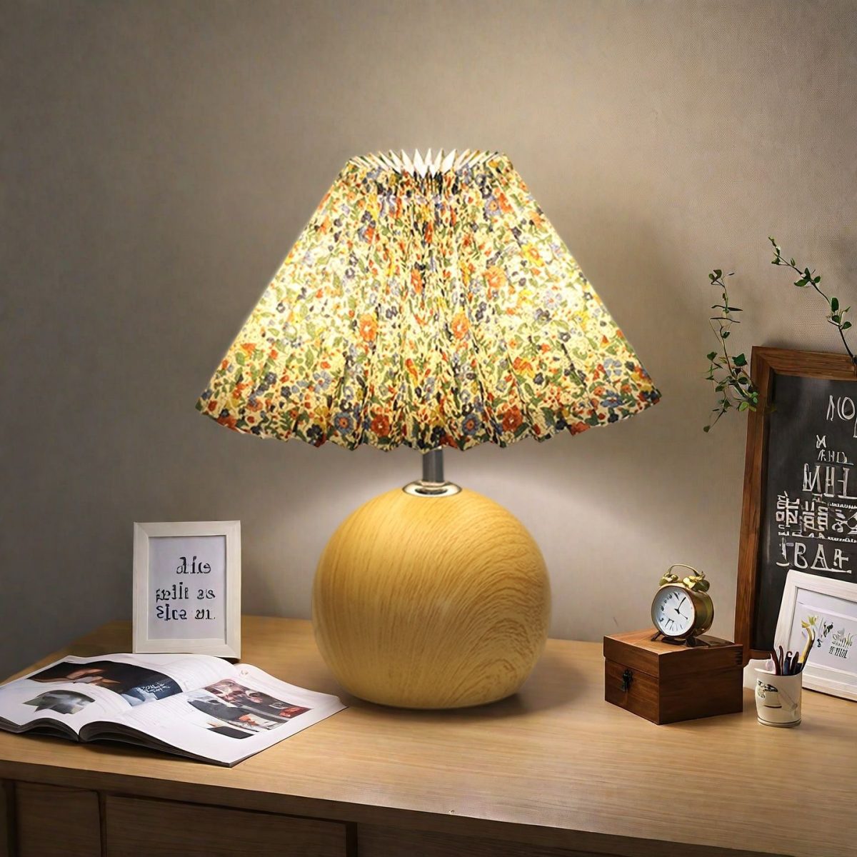 Bedside lamp, vintage night light for bedrooms, warm and romantic desktop decoration, ambient living room eye protection, study remote-controlled desk lamp - Image 2