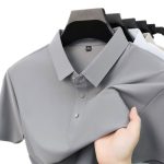 Jin Ami seamless short-sleeve men's short-sleeve POLO summer casual top, thin breathable collar new short-sleeve - Image 5