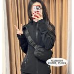 Autumn and winter slim softshell jacket women's 2026 new fleece sports jacket waist slimming top - Image 3