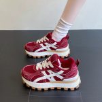 Spring women's shoes, new breathable mesh shoes, women's Korean version, versatile platform heightening sneakers, casual daddy trendy shoes
