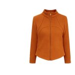 Thickened lambswool winter new stand-collar fishbone slimming versatile warm yoga outdoor running jacket for women - Image 5