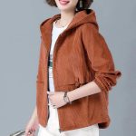 Corduroy women's short coat, Korean version loose, 2023 fall/winter plus-size slimming jacket, casual sweatshirt women - Image 4