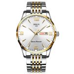 Watches Men's Chinese and English Calendar Ultra Thin Luminous Waterproof Solid Belt Steel Band Alloy Fashion Watch Gifts Authentic - Image 5