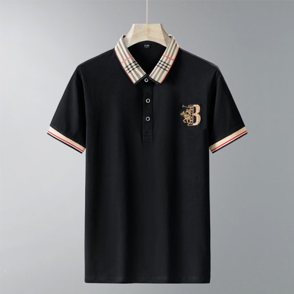 Binjie carefully selects summer high-quality cotton T-shirts, men's polo shirts, male versions, solid color embroidered lapel tops
