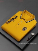 New summer men's short-sleeve T-shirt, middle-aged and young men's polo shirt, lapel stud loose top, export business, cross-border business - Image 3