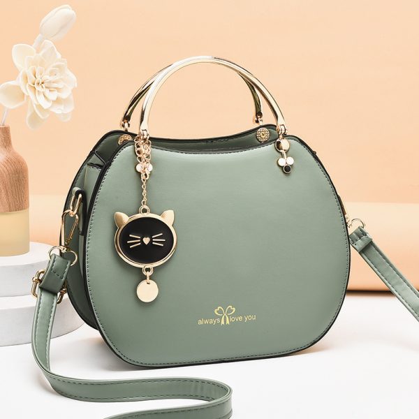 2024 New Korean Fashion Girly Style Shell Bag Foreign Cat Crossbody Bag Women's Shoulder Handbag Dropship