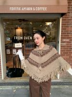 [Interpretation] NEWOPEN25 winter ethnic style retro fringed shawl sweater cropped coat women's C8201 - Image 4
