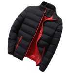 Foreign trade cross-border new men's stand-up collar cotton clothes men's Korean version of youth casual simple zipper color-blocking cotton clothes wholesale - Image 5