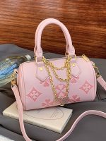 Printed handbag Boston bag women's 2026 new old flower light luxury versatile crossbody bag high-end pillow bag - Image 2