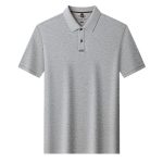 100% pearl pure cotton polo shirt for men, summer new lapel business casual wrinkle-free short-sleeve top for cross-border export - Image 5