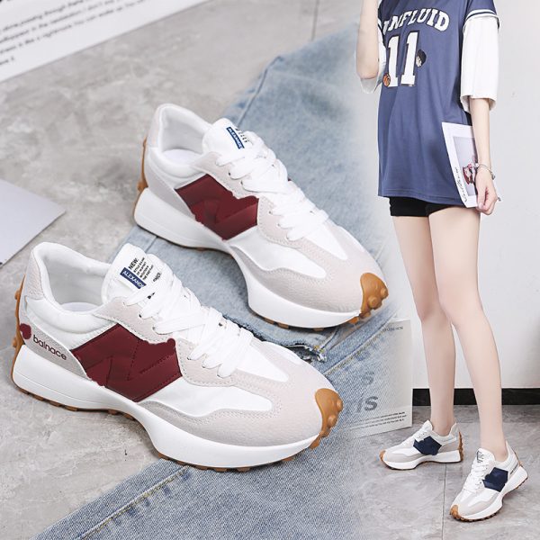 Small waist dad shoes women's 2025 spring and summer new Internet celebrity thick-soled student casual shoes breathable sports Forrest Gump shoes women