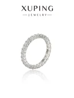 Xuping gypsophila row ring simple ins style fashion light luxury high-end temperament luxury index finger ring ring