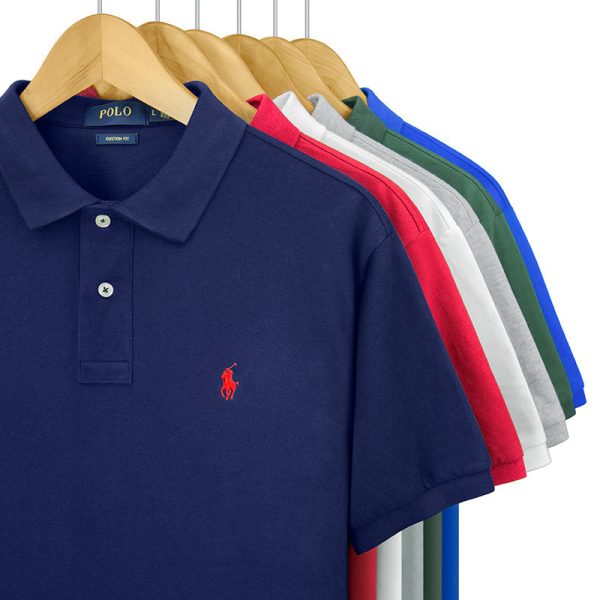 Cross-border RL Ralph Lauren T-shirt Polo Shirt Pony Logo Embroidered Summer Men's Polo Shirt Shirt Lapel Short Sleeve T