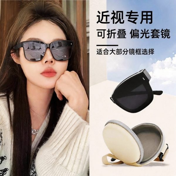 New foldable set of glasses sunglasses women's high-end myopia special anti-ultraviolet polarized driving sunglasses for men