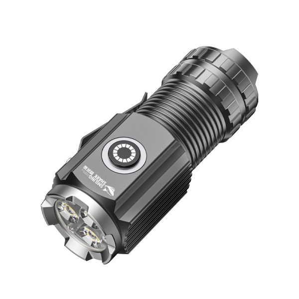Smiling Shark Cross-border Three-Eyed Little Monster Bright Mini Flashlight, portable outdoor emergency lighting tool for mountaineering