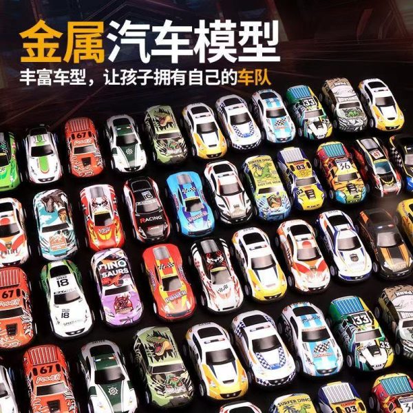 Car toy tin car, exquisite metal toy, pull-back toy car, children's toy racing car model