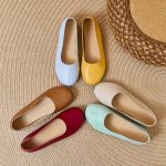 Round-toe genuine leather shallow flats for women, soft top and soft soles, lazy shoes for slip-on low-heel, comfortable, versatile closed-toe flats - Image 2