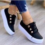 Large size casual shoes women Europe and America new round toe thick bottom casual viscose shoes foreign trade single shoes wish Amazon - Image 4