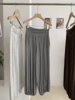 KEKEZOON Korean Style Pleated Waist Lightweight Breathable Jogger Lantern Pants Modal Nine-Point Casual Pants 8339 - Image 5