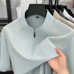 Niaojia Style Summer New Light Outdoor Quick-Dry Sports Half-Zip T-Sleeve Men's Stand Collar Short-Sleeve Base Layer POLO - Image 2