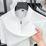Niaojia Style Summer New Light Outdoor Quick-Dry Sports Half-Zip T-Sleeve Men's Stand Collar Short-Sleeve Base Layer POLO - Image 3