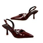 2025 spring new French pointed toe toe sandals women's stiletto belt buckle fairy style low heeled shoes women - Image 5
