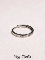 Niche vintage mermaid ring boys' high-end sense cool wind opening adjustable little finger ring girls' ring couple