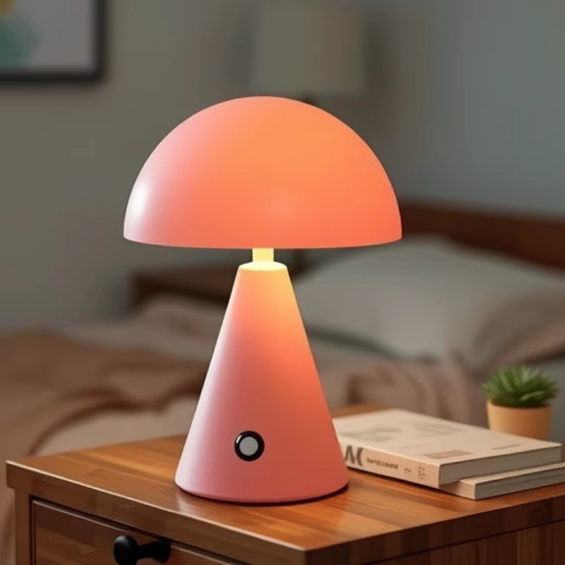 O1CN01L04Smm1aUZ8Nf8eKl_2217469393333-0-cib.jpg Creative mushroom lamp, bedside desk lamp, INS bedroom bedside ambient desk lamp, three-color light desk lamp, ambient lamp - Image 1