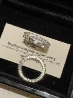 Fall at a glance! Super flash full diamond ring, women's light luxury, high-end tail ring, plain ring ring, women's niche design ring - Image 5