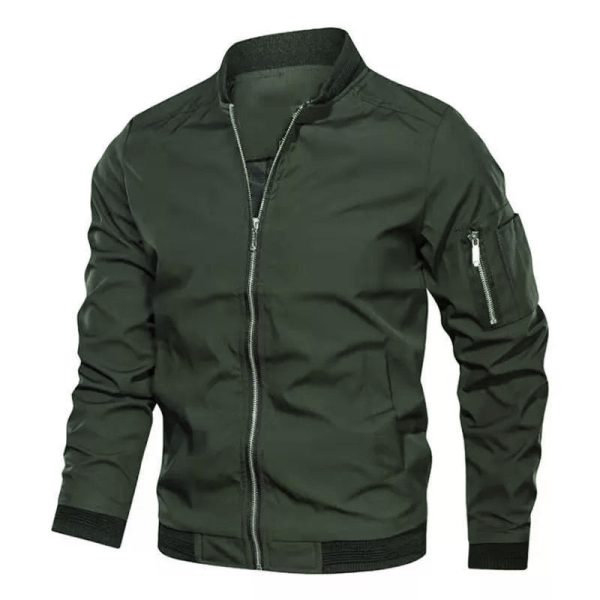 Amazon AliExpress Foreign Trade Spring Jacket Men's Men's Jacket Fashion Stand Collar Youth Men's Jacket One Piece Dropshipping
