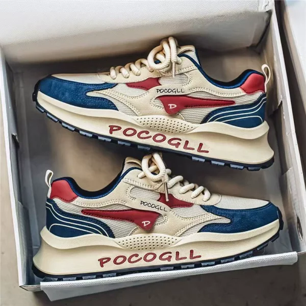 Men's Shoes 2026 Summer Breathable Odor-Resistant Versatile Mesh Sports Casual Height-Increasing Hong Kong Style Vintage Dad Trendy Shoes for Men