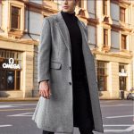 Cross-border 2023 new foreign trade british men's long trench coat woolen coat wish men's tweed jacket - Image 3