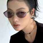 Ultra-light titanium European and American oval millennial polarized sunglasses for women, old money style sun protection, compatible with myopia sunglasses 30917 - Image 2