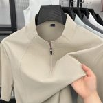 Niaojia Style Summer New Light Outdoor Quick-Dry Sports Half-Zip T-Sleeve Men's Stand Collar Short-Sleeve Base Layer POLO - Image 4