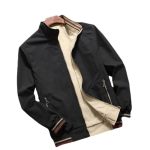 Cross-border jacket men's spring and autumn new men's reversible stand-up collar casual jacket youth trend men's jacket TK model - Image 5