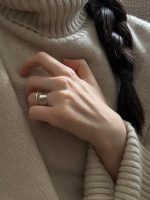Layered silver flower ring, female cold style, high-end food ring, super fairy niche design, commuting versatile ring - Image 4