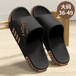 Plus size slippers for men can be worn outside in summer, trendy bathroom bath non-slip indoor home sandals men's anti-odor