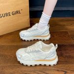 Spring women's shoes, new breathable mesh shoes, women's Korean version, versatile platform heightening sneakers, casual daddy trendy shoes - Image 3